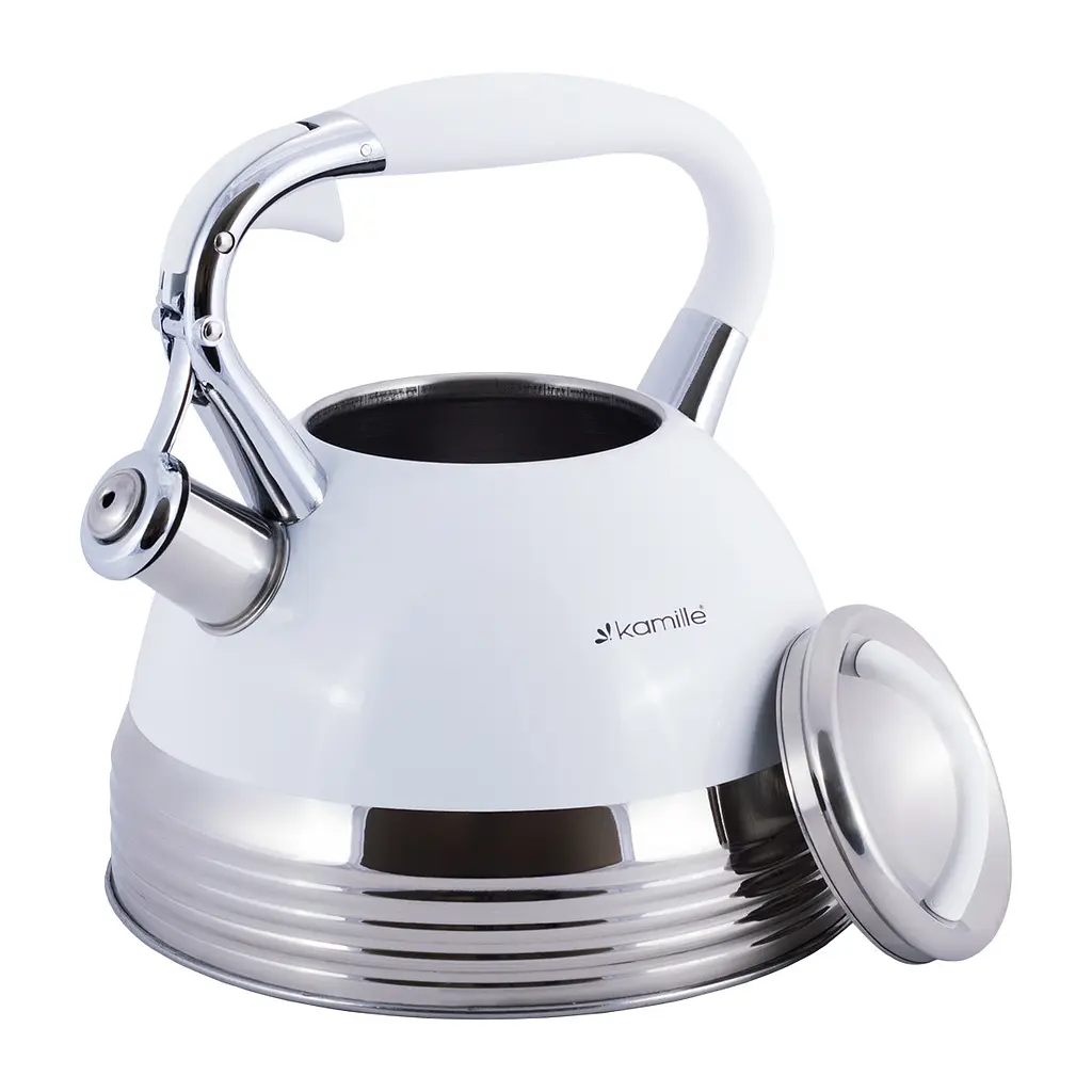 Чайник із свистком Kamille KM-0696WH 2.7 л білий - фото 3