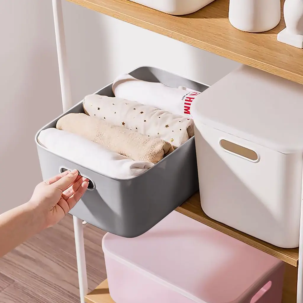 Комплект XL: ящик для хранения МВМ My Home FH-13 XL 360х257х160 мм и крышка FH-16 серый (FH-13/FH-16 GRAY) - фото 10
