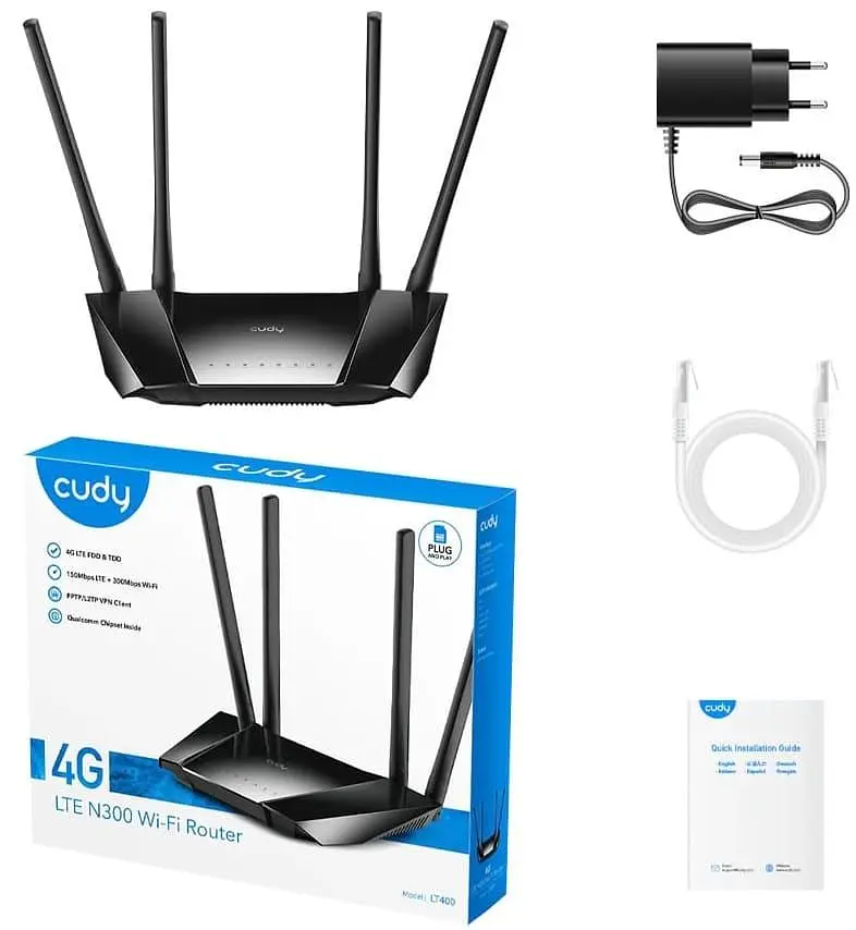 Роутер Cudy LT400 CAT4 WiFi 5 Mesh 4G (73-00551) - фото 5