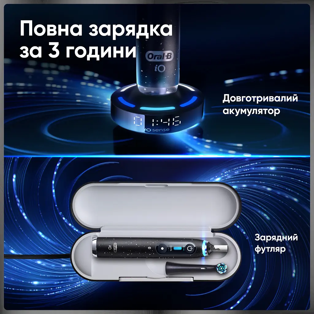 Електрична зубна щітка Oral-B iO 10 Чорна - фото 8