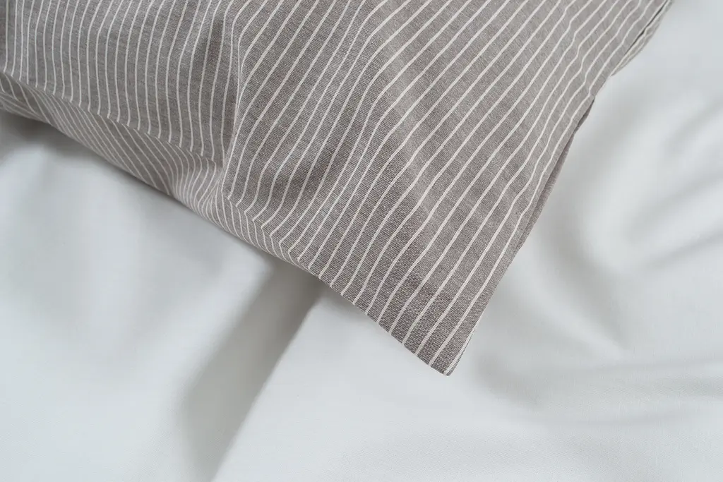 Постельное белье Lotus Home - Premium Percale Stripe коричневый евро - фото 5