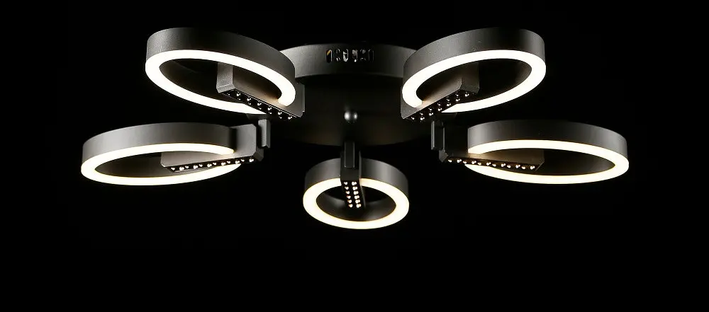 Світлодіодна люстра Splendid Ray L77046/5 LED (grey), сірий, білий, 50 Вт, від 13-20 м² - фото 3
