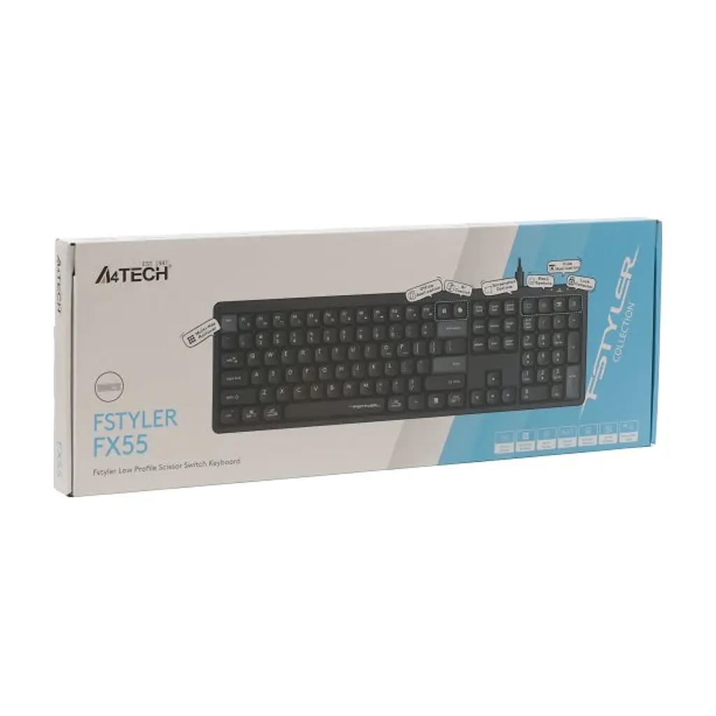 Клавіатура A4Tech FX55 USB UA Black (4711421002417) - фото 7