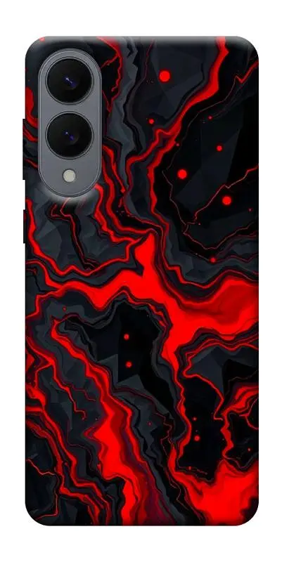 TPU чохол Demsky Black red marble для Samsung Galaxy S25 Edge