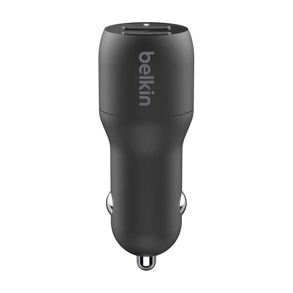 Зарядний пристрій Belkin Car Charger (24W) Dual USB-A, USB-A - USB-C, 1m, black (CCE001BT1MBK) - фото 4