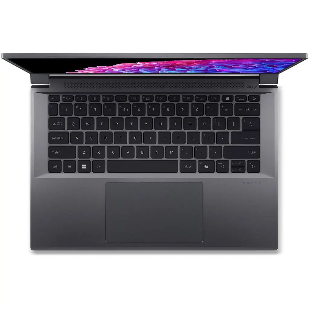 Ноутбук Acer Swift X 14 OLED SFX14-72G-5043 з процесором Intel Core Ultra 5 125H pana la 4.5GHz, 14.5'', 2.8K OLED 120Hz, 16GB LPDDR5X RAM, 1TB SSD, NVID Home, Steel сірий - фото 20