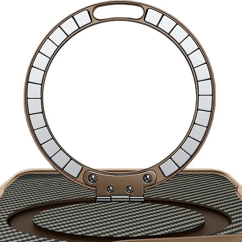 TPU+PC чохол Metal Buttons with MagSafe Carbon Ring для Apple iPhone 16 Pro Max (6.9) Золотий - фото 2