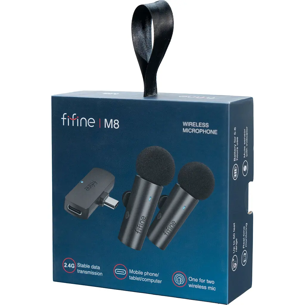 Мікрофон Fifine безпровідний петличний (M8) - фото 5