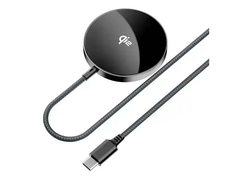 Бездротовий зарядний пристрій Acefast E24 QI2 Desktop Magnetic Wireless Metal Gray (6974316284758)