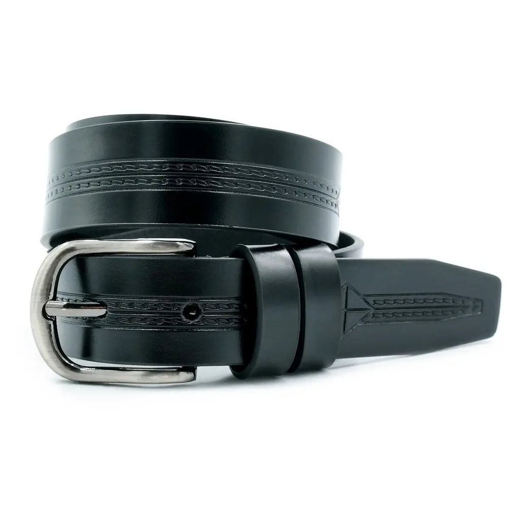 Дитячий ремінь Weatro 2,8 х 85 см Чорний dtsk-28mm-kz-015 (dtsk-28mm-kz-015) - фото 4