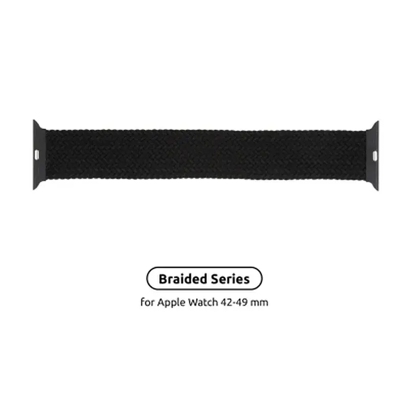 Ремінець до смарт-годинника Armorstandart Braided Solo Loop для Apple Watch 49/46/45/44/42 (Series 1-3) Charcoal Size 10 (172 mm) (ARM58074) - фото 2