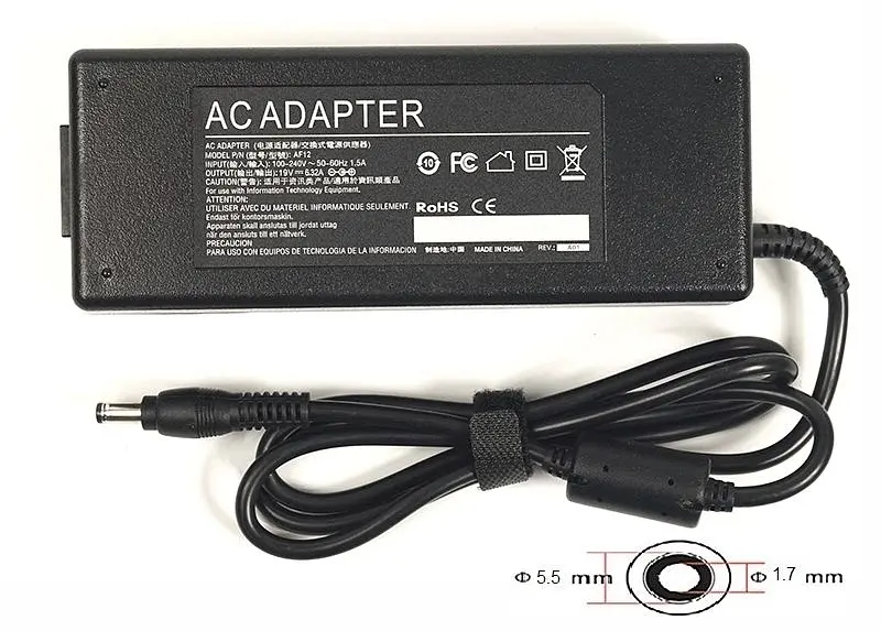 Блок живлення для ноутбуків PowerPlant ACER 220V, 19V 120W 6.32A (5.5*1.7) (AC120F5517)