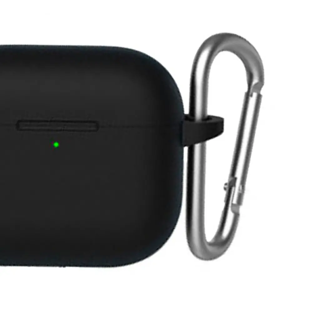 Чехол Blueo Liquid Silicone Case + Carbine для Apple AirPods 3 Black [64692] - фото 3