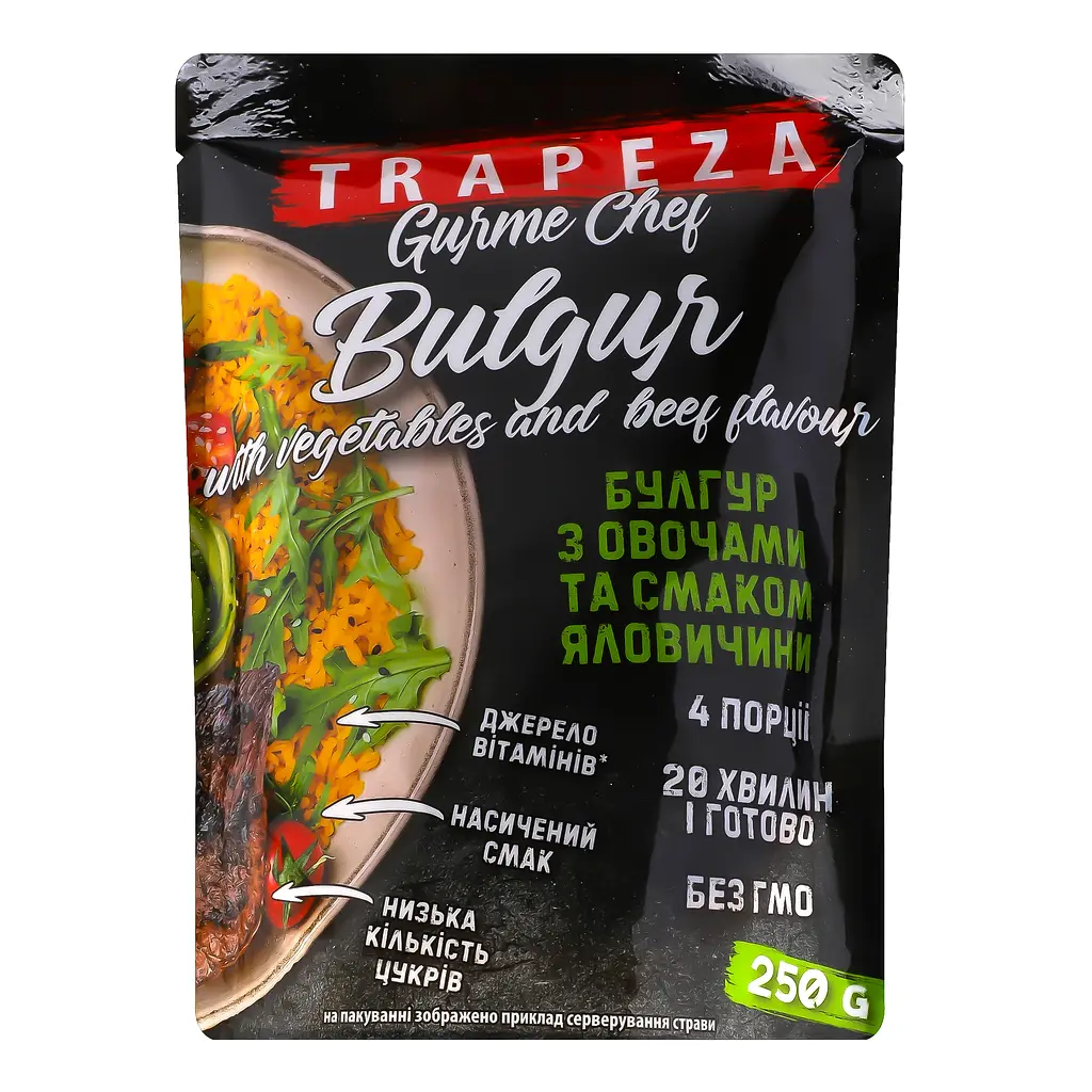 Смесь Trapeza Булгур с овощами со вкусом говядины, 250 г (902933) - фото 2