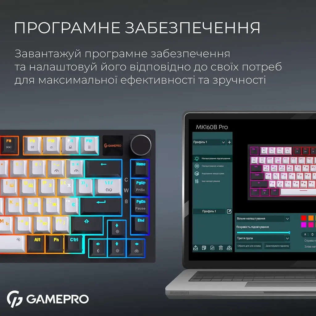 Клавіатура GamePro Asgard Valhalla Pro 75% Rainy switches (MK160W-D-Pro) - фото 8