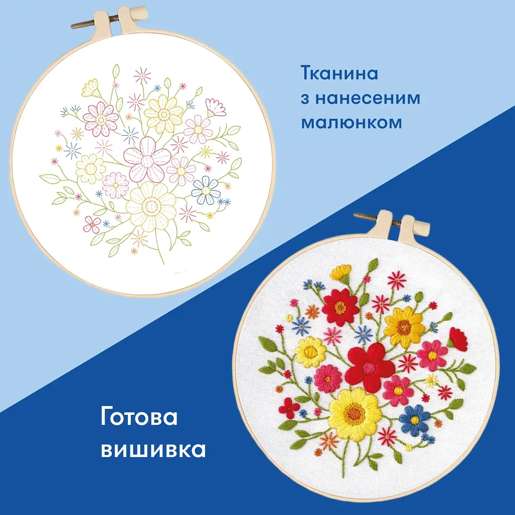 Набір для вишивання Ø160 мм «Розмаїття квітів» - фото 9