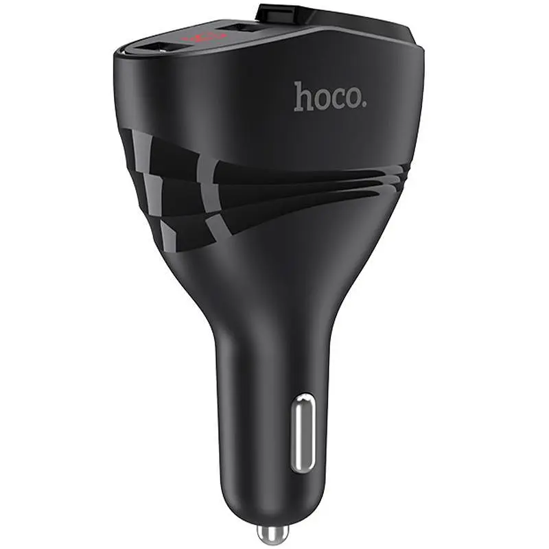 Автомобільний зарядний пристрій Hoco Z34 Display Black 3.1 A 2 USB + Cigarette Lighter Car - фото 3