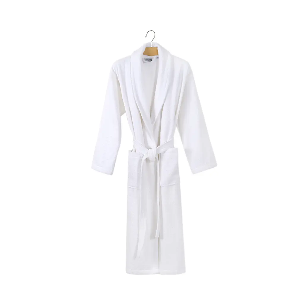 Халат махровый unisex Lotus Home - Basic Line white L - фото 12