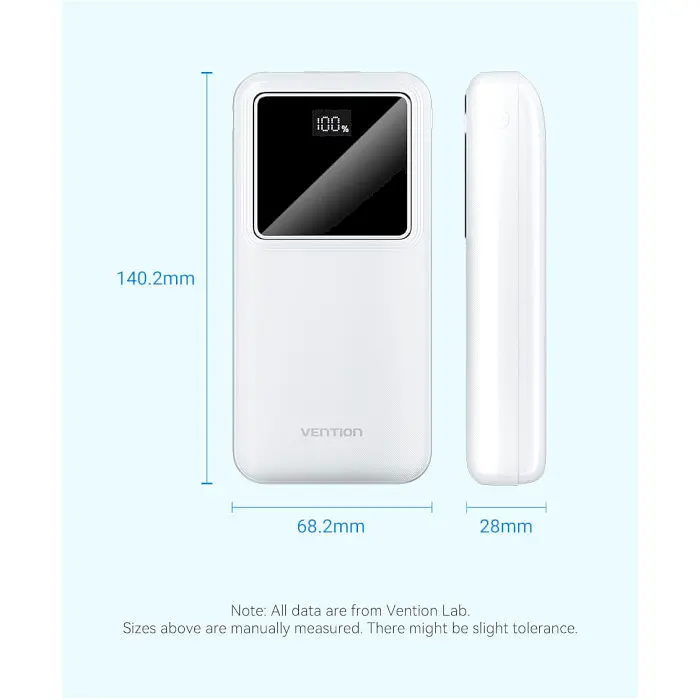 Повербанк Vention 20000 mAh 22.5W White (FHLW0) - фото 13