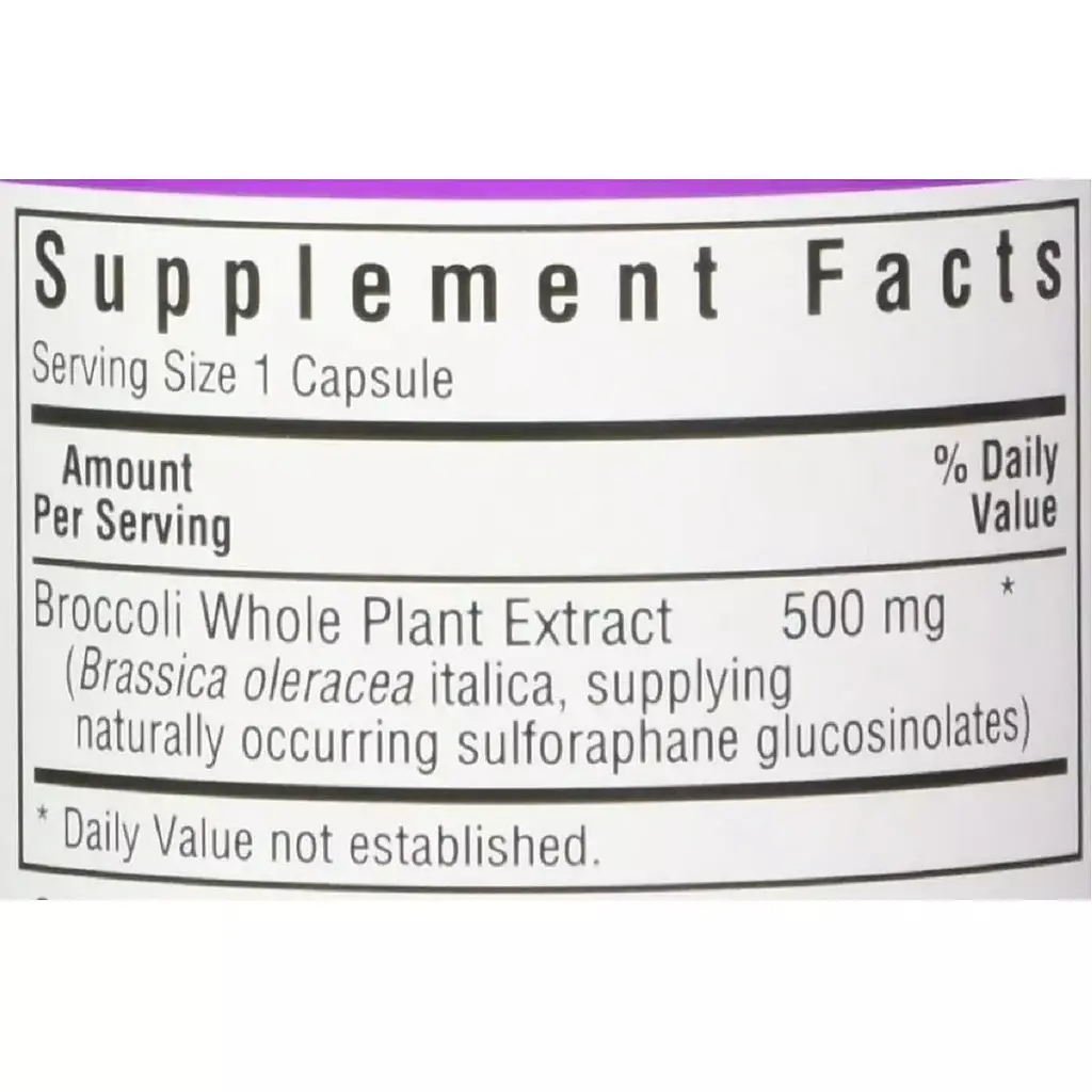 Екстракт брокколі Bluebonnet Nutrition Broccoli Active 500 мг 60 вегетаріанських капсул - фото 2