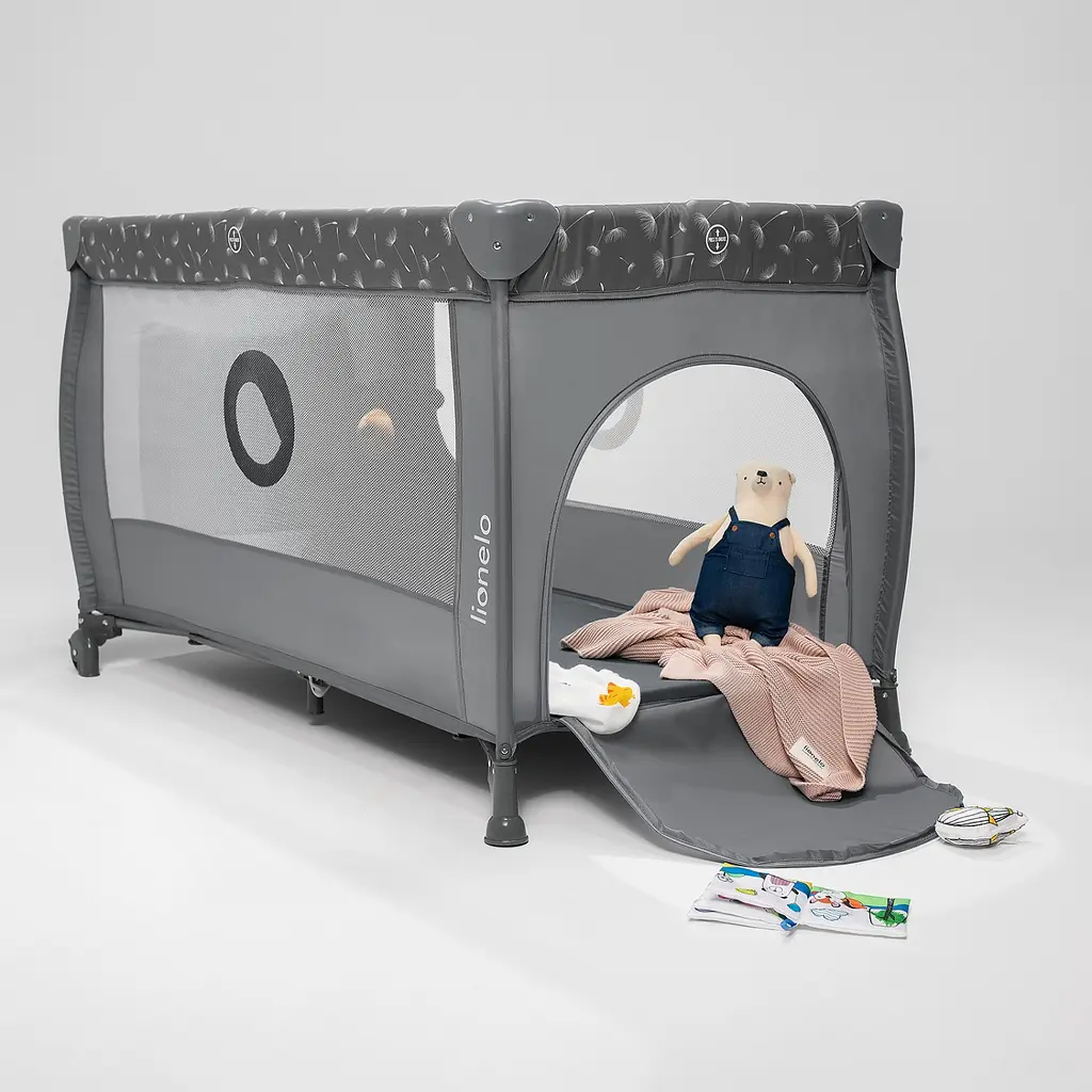 Манеж-кроватка Lionelo Stefi Plus Grey White, серо-белый (LO-STEFI PLUS GREY WHITE) - фото 5