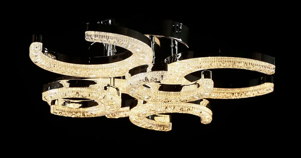 Світлодіодна люстра Splendid Ray L1654/3+3 LED (CH), білий, хром, 96 Вт, від 8-16 м² - фото 5