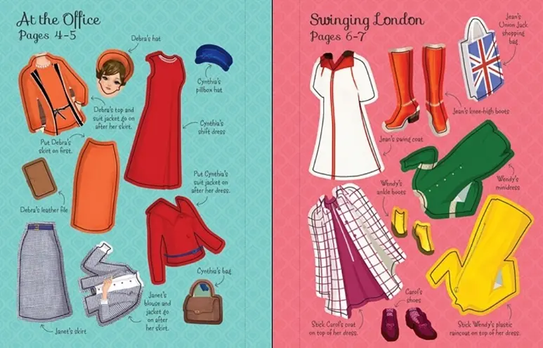 1960s Fashion Sticker Book - Emily Bone, англ. язык (9781474941853) - фото 4