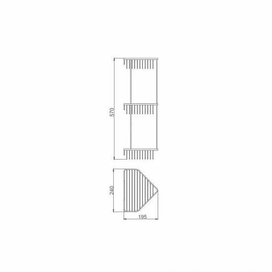 Полка для ванны трехъярусная Frap F335-2 - фото 3