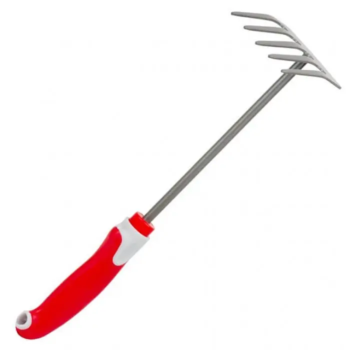 Граблі садові з комбінованою рукояткою 335 мм * 85 мм INTERTOOL FT-0032 - фото 2