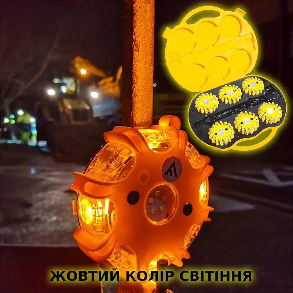 Комплект ліхтарів професійних Mactronic M-Flare (65 Lm) Yellow Magnet Synch Recharg 12/220V (PSD0016 - фото 3