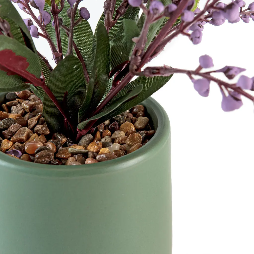 Горщик зі штучною рослиною МВМ My Home, 23 см, зелений (DH-FLOWERS-21 PURPLE/GREEN) - фото 2