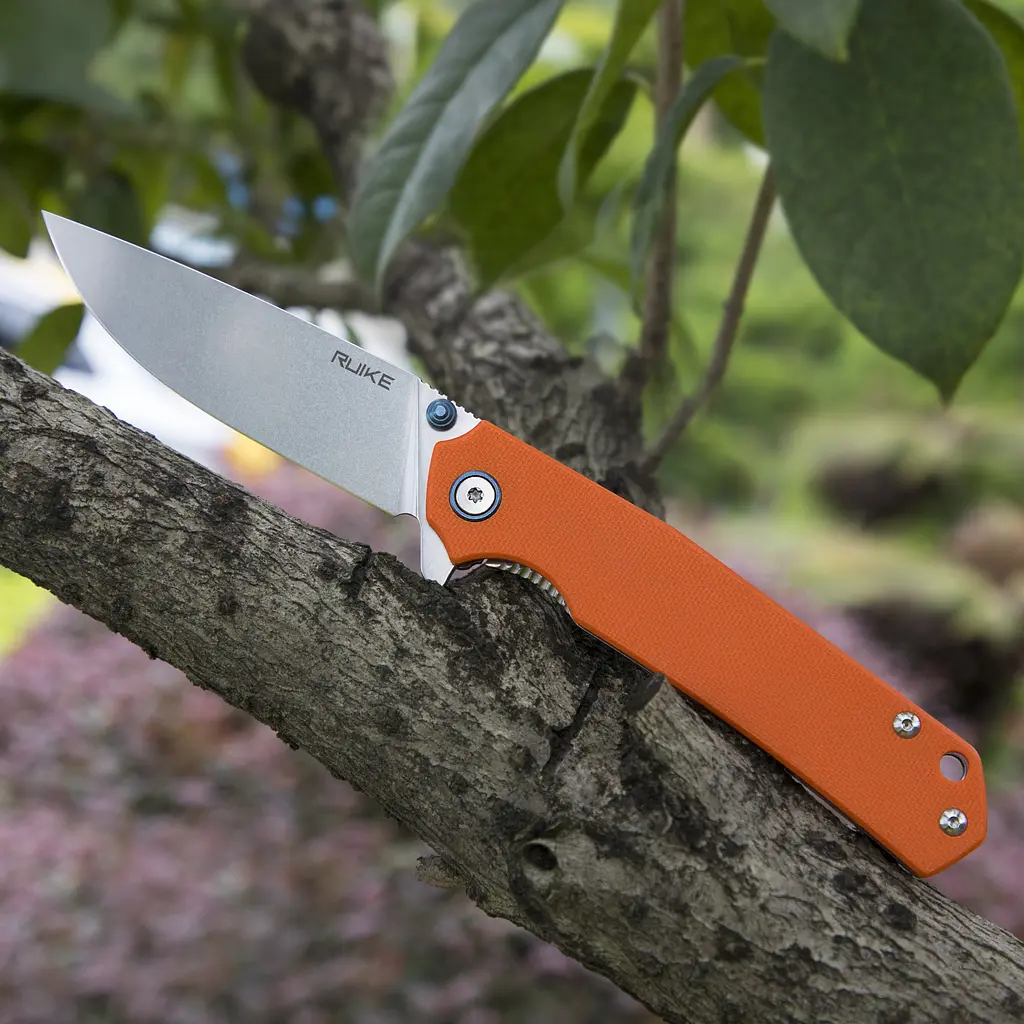 Нож складной туристический Ruike P801-G, (8.6 см) 14C28N/G10 оливковый - фото 38