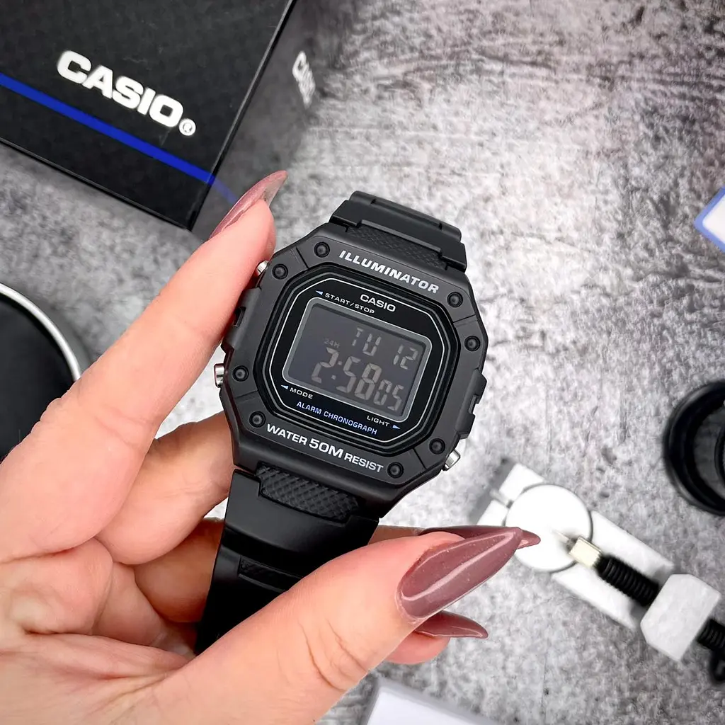 Чоловічий годинник Casio W-218H-1B Чорний ( AT1141-0123 ) - фото 7