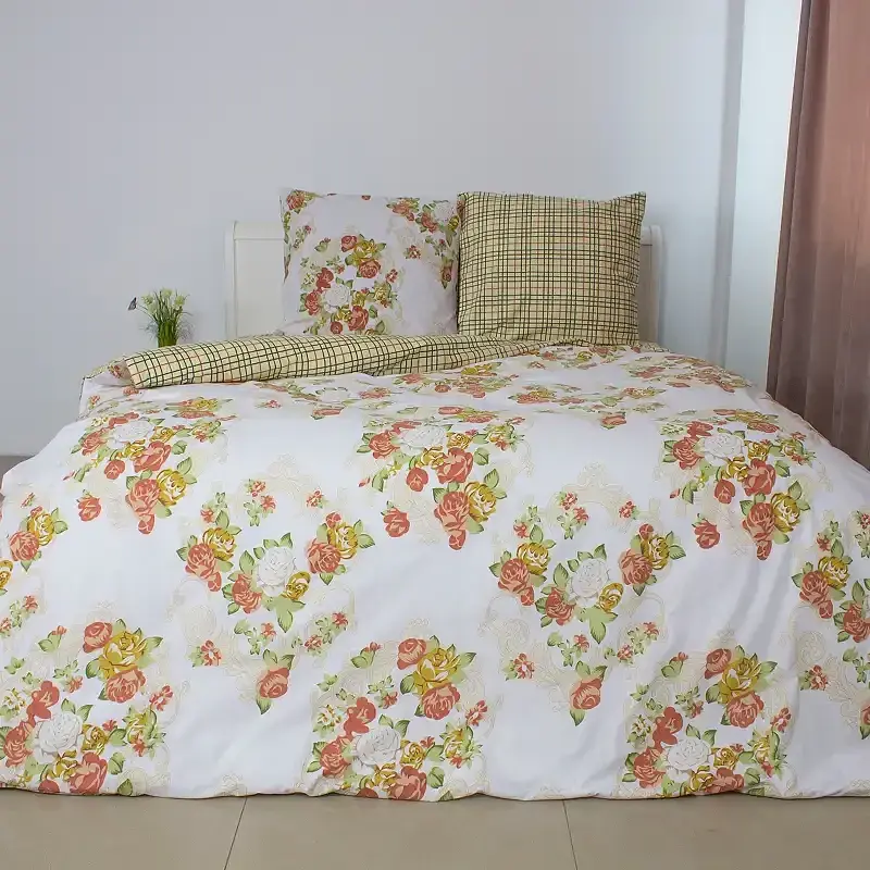 Постільна білизна ТЕП Soft Dreams Flower Road бязь 70x70 полуторна білий - фото 2