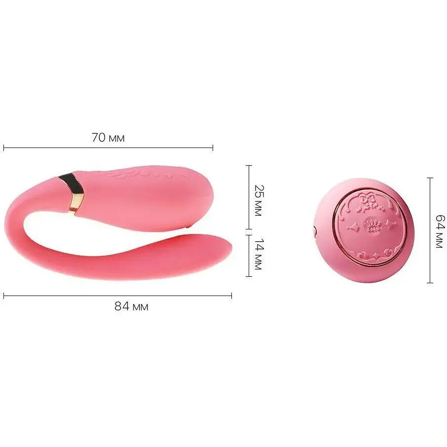 Смарт-вибратор для пар Zalo Fanfan set Rouge Pink пульт ДУ - фото 3