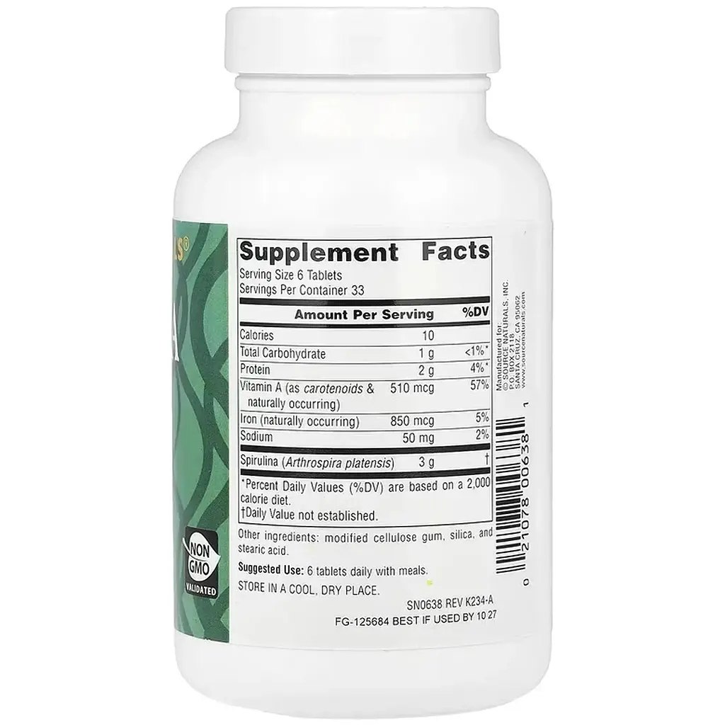 Спіруліна Source Naturals Spirulina 500 мг 200 таблеток - фото 2