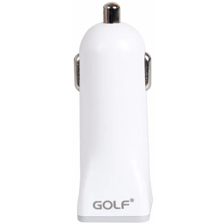 Автомобильное зарядное устройство GOLF GF-C1 Car charger + Micro cable 1USB 1A White - фото 2