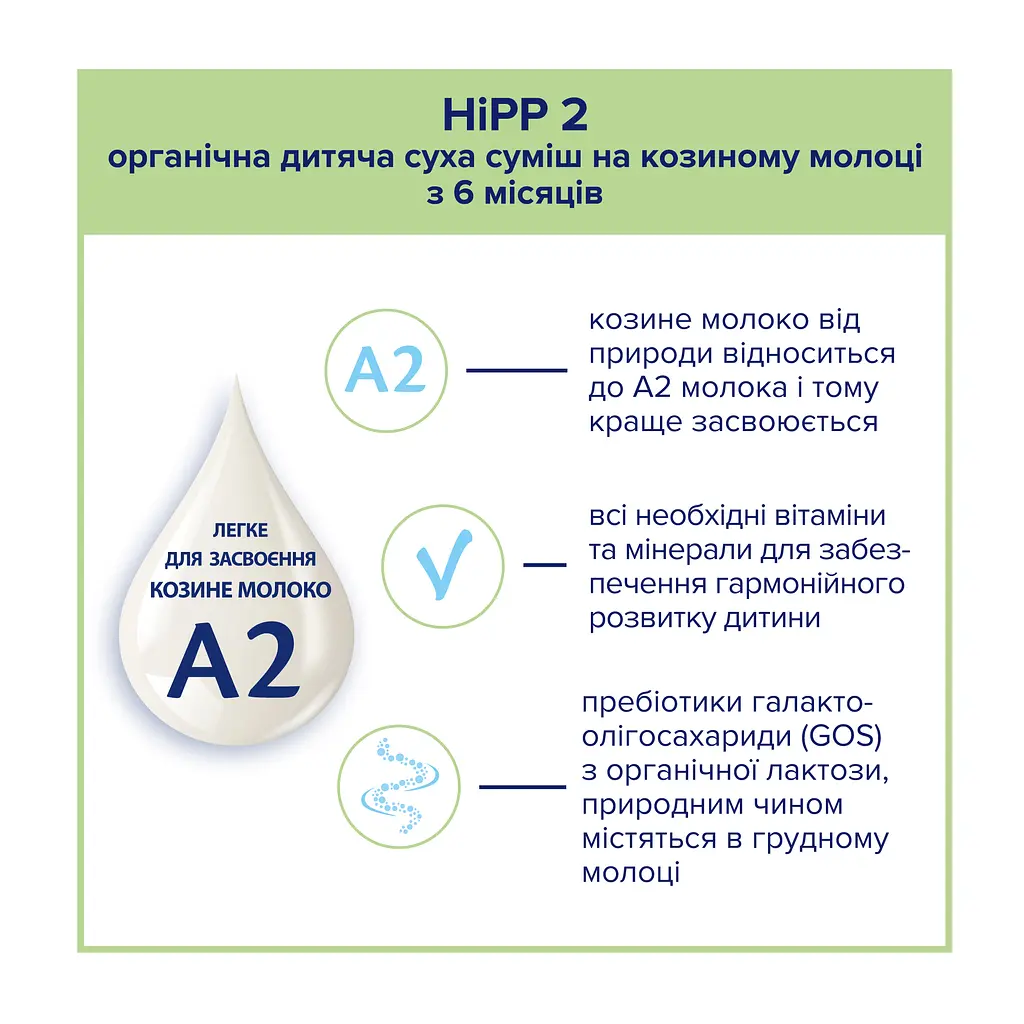 Органічна дитяча суха суміш HiPP 2 на козиному молоці з 6 місяців 400г - фото 7
