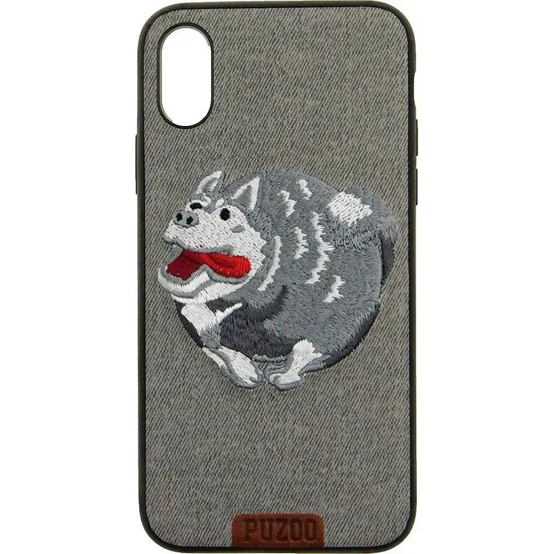 Чохол-накладка PUZOO TPU+TPU with stitchwork craft Ballon Dog iPhone X Grey - фото 3