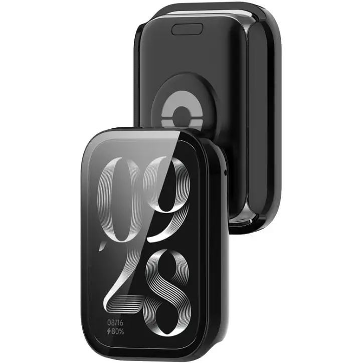 Чохол-накладка DK для Xiaomi Mi Smart Band 9 Pro Пластик Gloss Glass Full Cover (black) - фото 2