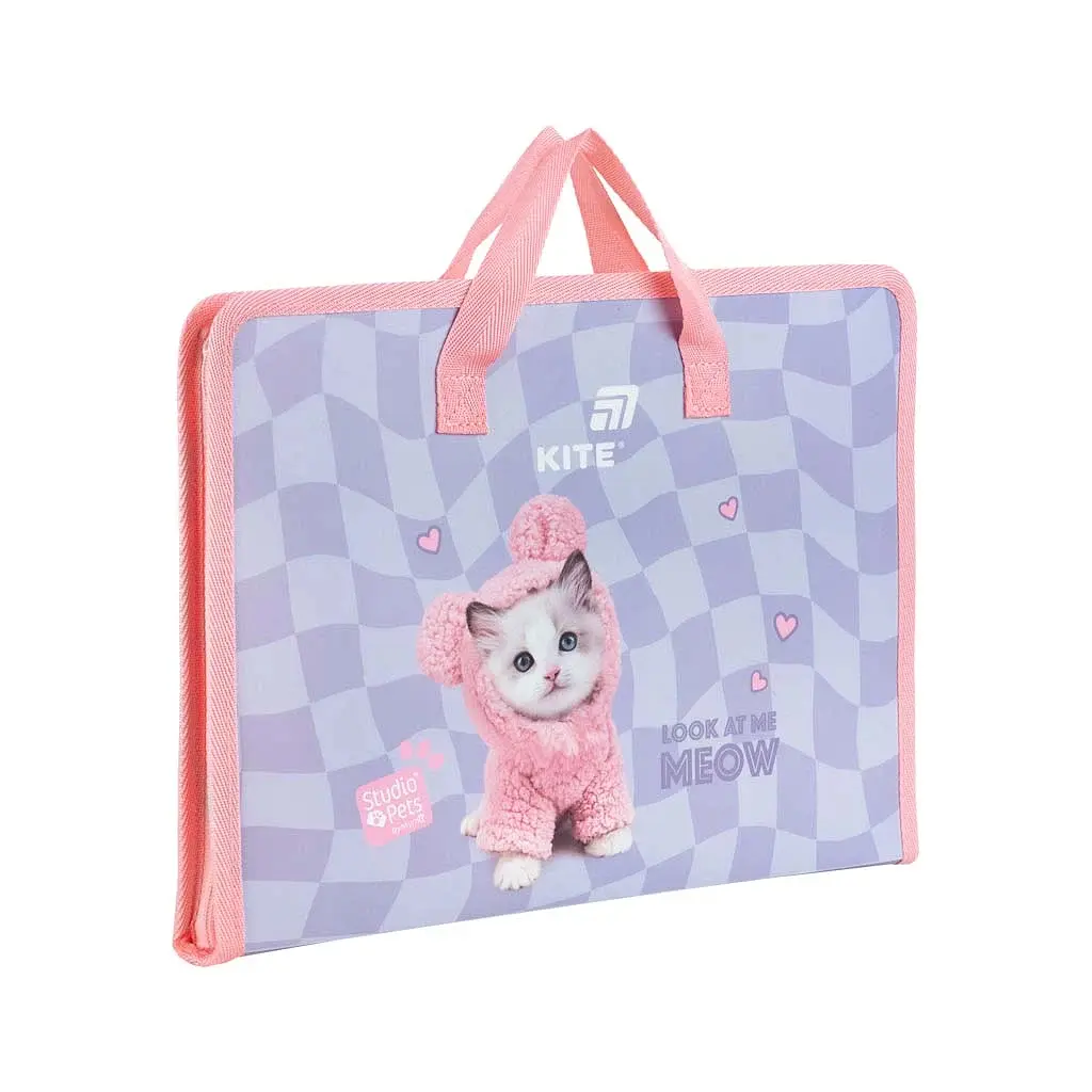 Папка - портфель Kite на блискавці A4 Studio Pets, 1 відділення (SP26-202) - фото 2
