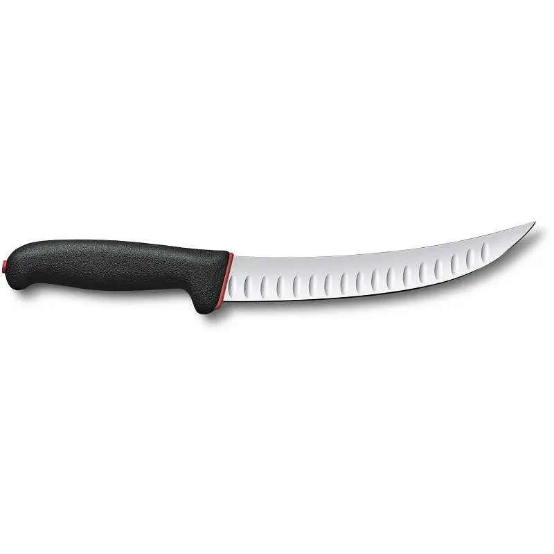 Кухонний ніж Victorinox Fibrox Butcher лезо 20см вузьке ріфл. з чорн. ручкою Dual Grip - фото 3