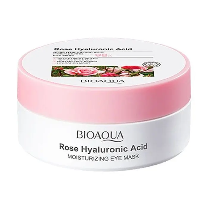 Гідрогелеві патчі Bioaqua для очей з трояндою та гіалуроновою кислотою Rose Hyaluronic Acid Moisturizing Eye Mask - фото 2