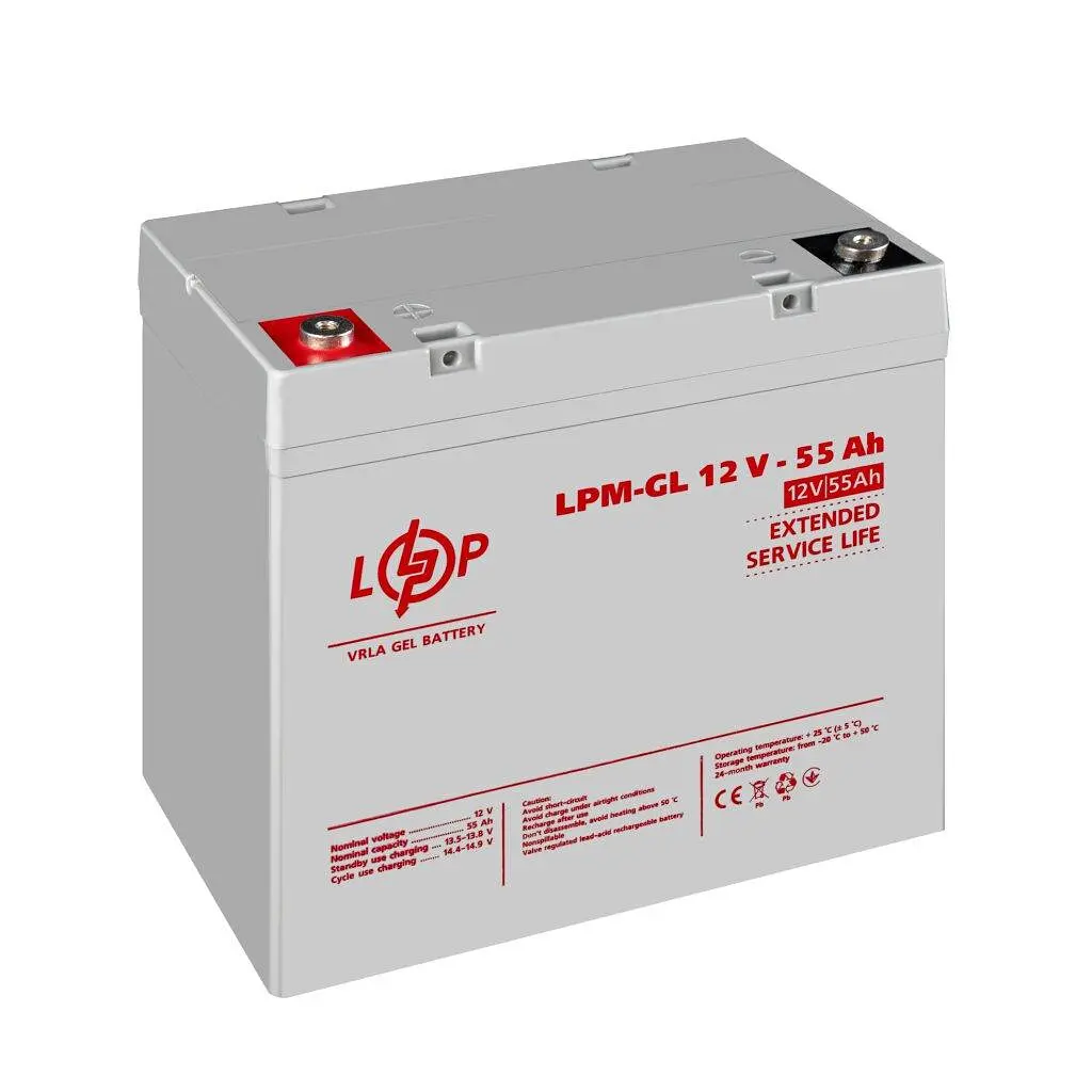 Аккумулятор гелевой Logicpower LPM-GL 12 V - 55 Ah - фото 5
