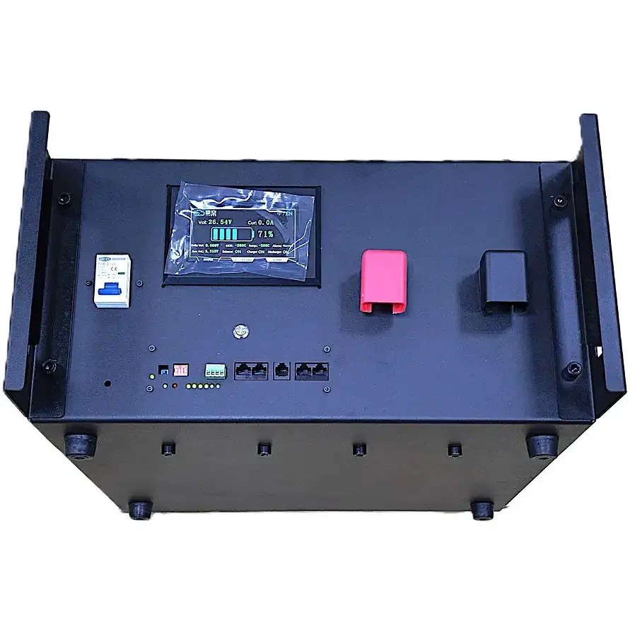 Акумулятор LiFePO4 25.6V 314Ah 8.01kWh Smart BMS 4.3" LCD збірний корпус струму заряду 150A автоматичний вимикач 1 - фото 3