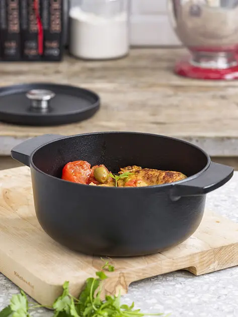 Каструля з кришкою KitchenAid Matte Oven-to-table CC004899-001 22 см 3.3 л чорна - фото 8