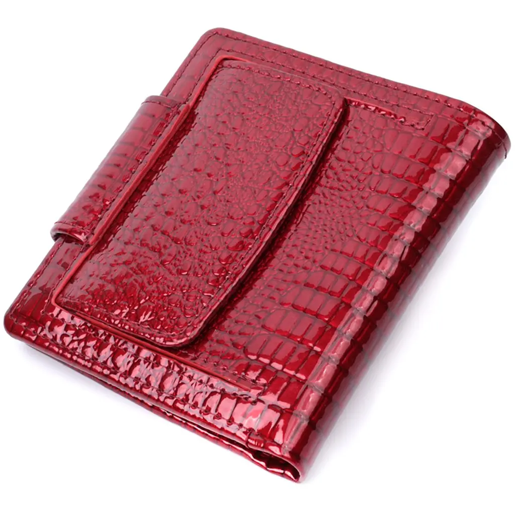 Лакований гаманець для жінок середнього розміру ST Leather 22685 червоний - фото 5