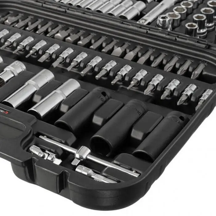 Набір інструментів 1/2" + 1/4", Cr-V, 111 од., головки: 4-32 мм, Storm Intertool ET-8111 - фото 5