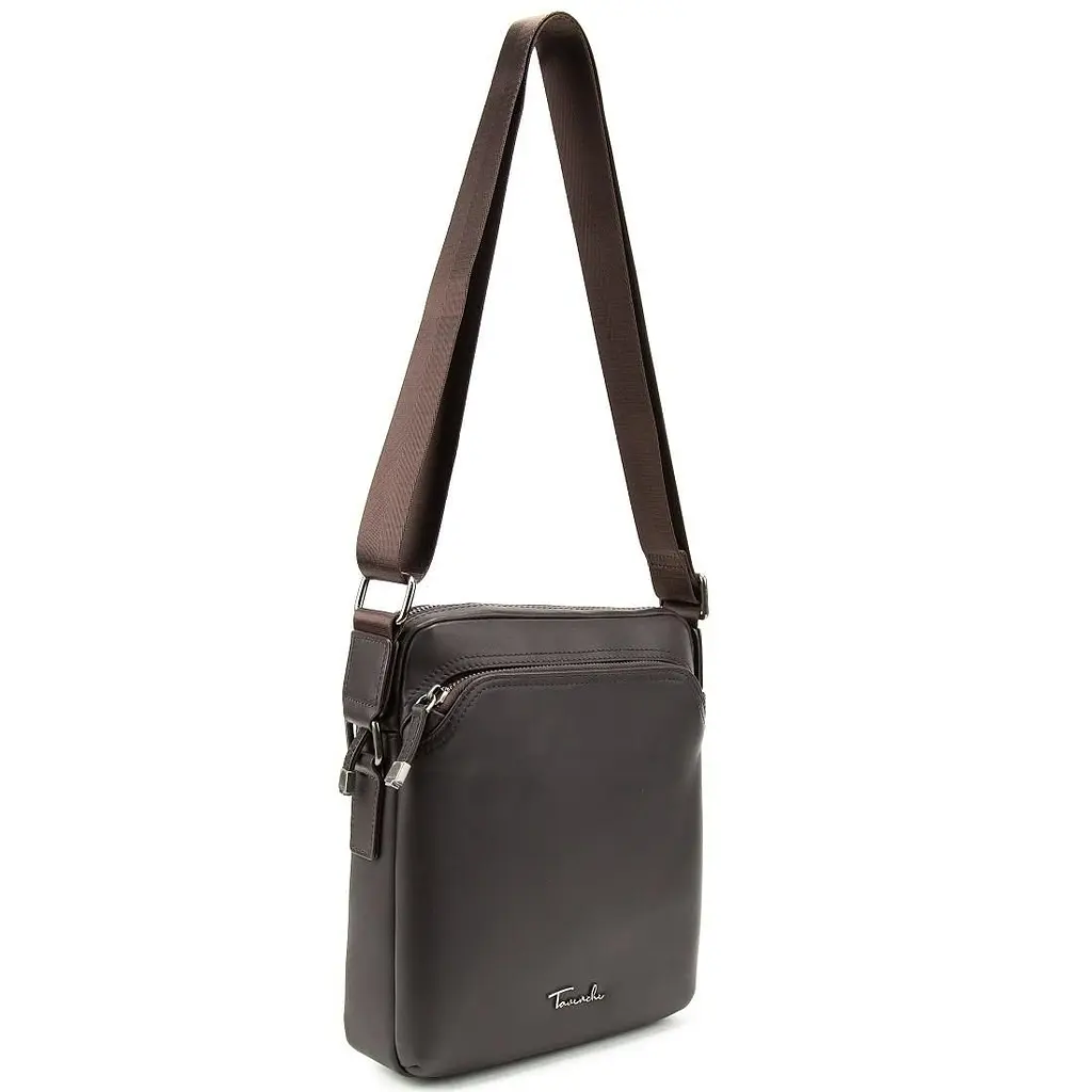 Чоловіча шкіряна сумка через плече коричнева Tiding Bag SM8-9686-4C - фото 7