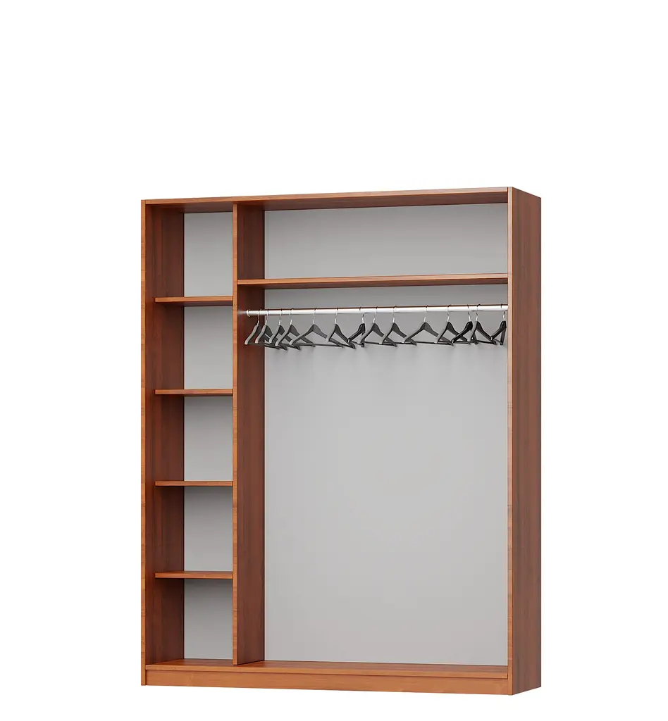Шкаф-купе двухдверный MebelStar Стандарт AL ДСП/Зеркало 160x60x210 см Антрацит (MBS-2420) - фото 2